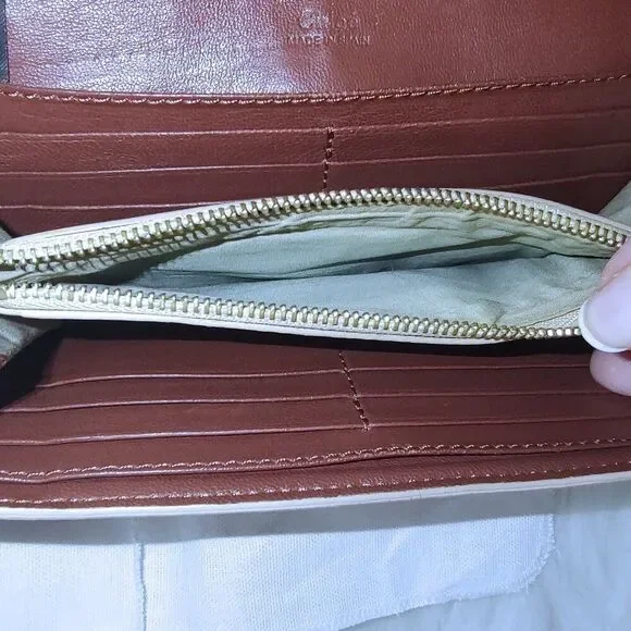 Chloe snake embossed leather flap long wallet w/dusty EUC - Picture 6 of 11